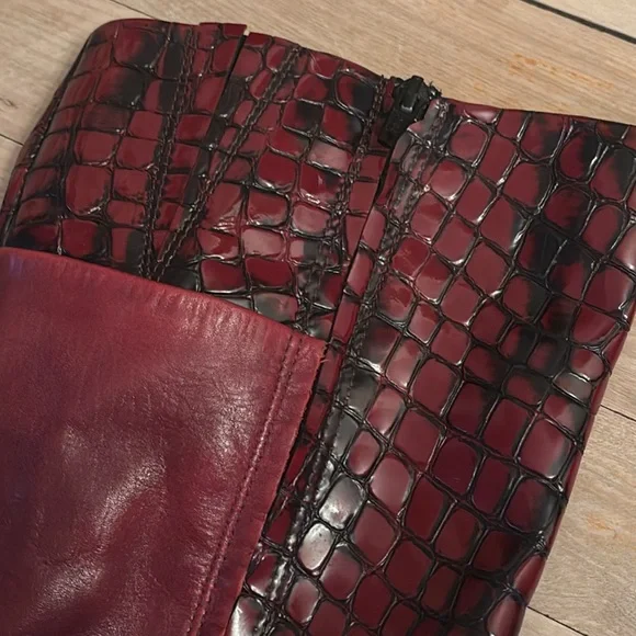 FELMINI Red Genuine Leather Boots - Picture 7 of 12